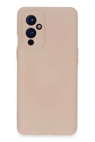 One Plus 9 Kılıf Nano içi Kadife Silikon - Pudra