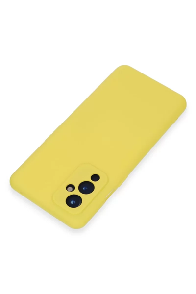 One Plus 9 Kılıf Nano içi Kadife Silikon - Sarı