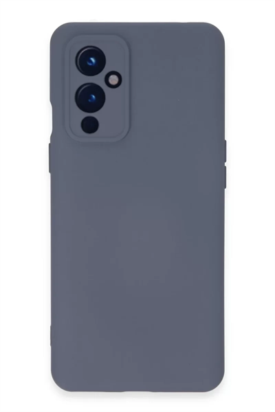 One Plus 9 Kılıf Nano içi Kadife Silikon - Gri