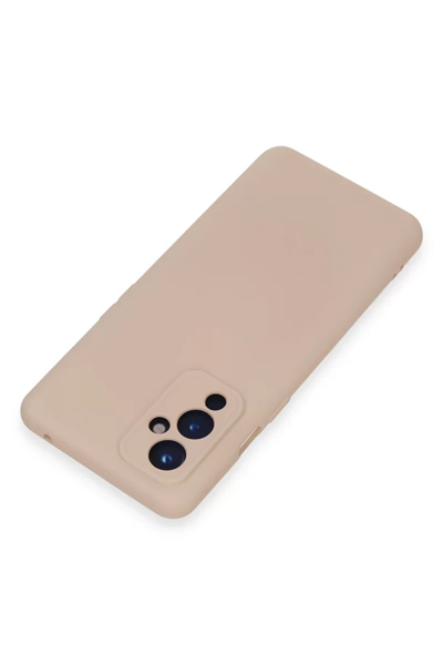 One Plus 9 Kılıf Nano içi Kadife Silikon - Pudra