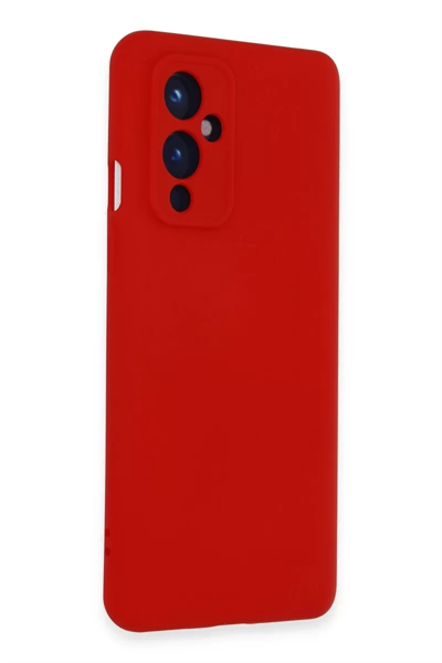 One Plus 9 Kılıf Nano içi Kadife Silikon - Kırmızı