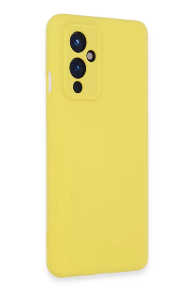One Plus 9 Kılıf Nano içi Kadife Silikon - Sarı