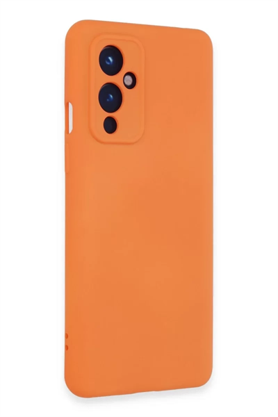 One Plus 9 Kılıf Nano içi Kadife Silikon - Turuncu