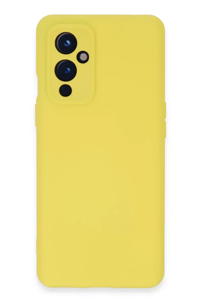 One Plus 9 Kılıf Nano içi Kadife Silikon - Sarı