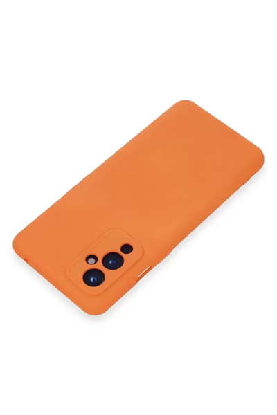 One Plus 9 Kılıf Nano içi Kadife Silikon - Turuncu