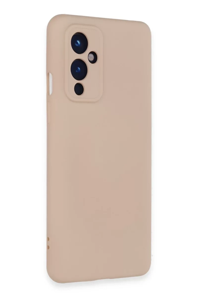 One Plus 9 Kılıf Nano içi Kadife Silikon - Pudra