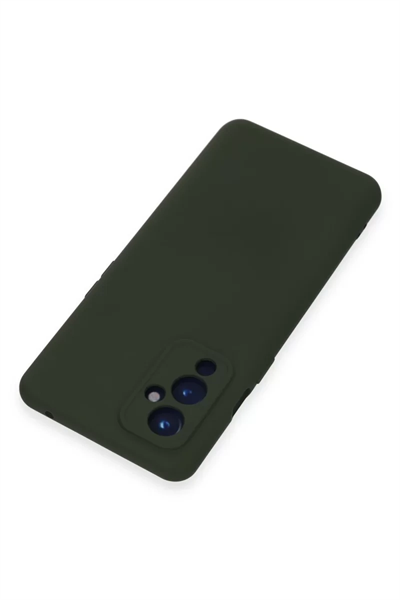 One Plus 9 Kılıf Nano içi Kadife Silikon - Koyu Yeşil