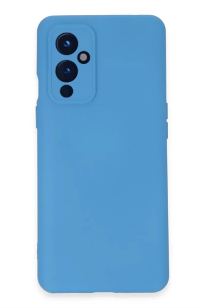 One Plus 9 Kılıf Nano içi Kadife Silikon - Mavi