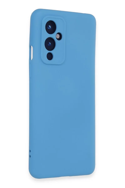 One Plus 9 Kılıf Nano içi Kadife Silikon - Mavi