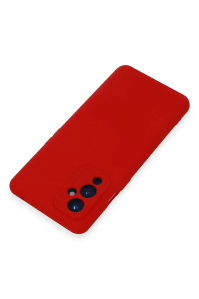 One Plus 9 Kılıf Nano içi Kadife Silikon - Kırmızı