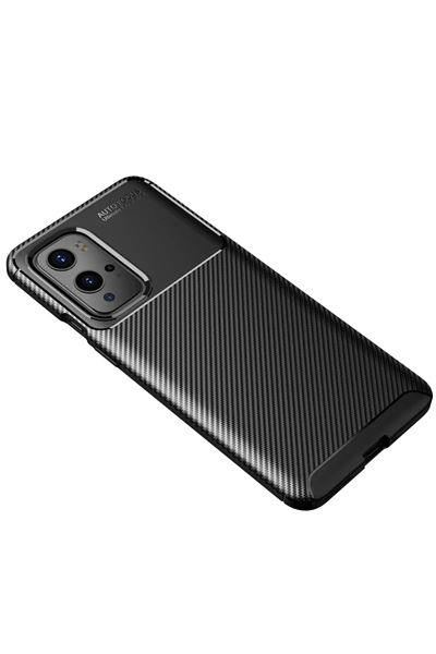One Plus 9 Pro Kılıf Auto Focus Karbon Kapak - Siyah