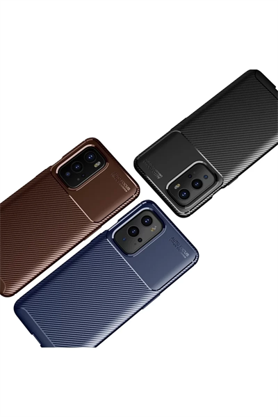 One Plus 9 Pro Kılıf Auto Focus Karbon Kapak - Siyah