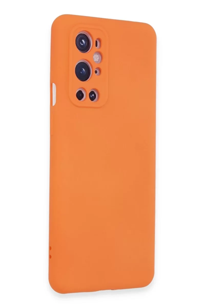 One Plus 9 Pro Kılıf Nano içi Kadife Silikon - Turuncu