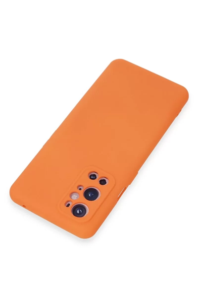 One Plus 9 Pro Kılıf Nano içi Kadife Silikon - Turuncu