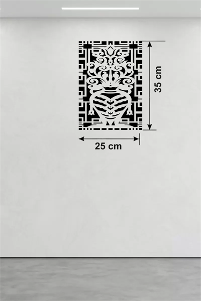 Otantik Lale Motifli Ahşap Duvar Tablosu - 25x35 cm Lazer Kesim Dekoratif Pano