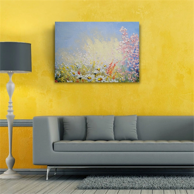 Papatya Tarlası Yağlıboya Kanvas Tablo 50 x 70