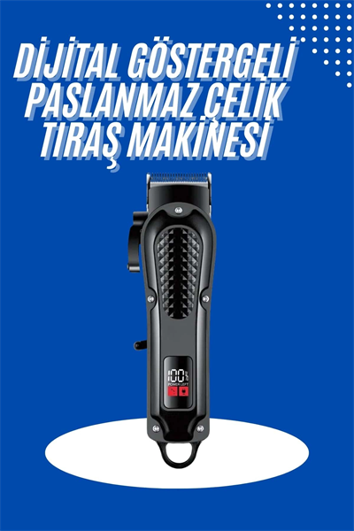 Profesyonel Saç Kesme Aleti Dijital Saç Sakal Tıraş Makinesi Uzun Ömürlü