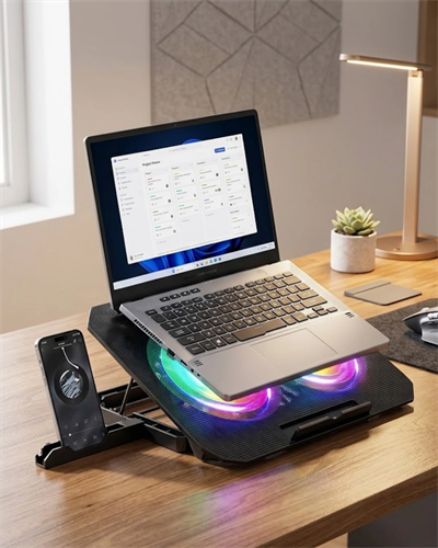 RGB Fanlı Laptop Soğutma Standı USB Girişli Notebook Yükseltici