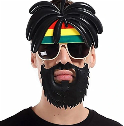 Rasta Peruklu Bob Marley Parti Gözlüğü