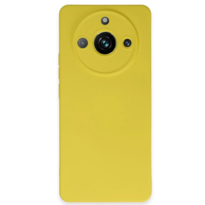 Realme 11 Pro Kılıf Nano içi Kadife Silikon - Sarı