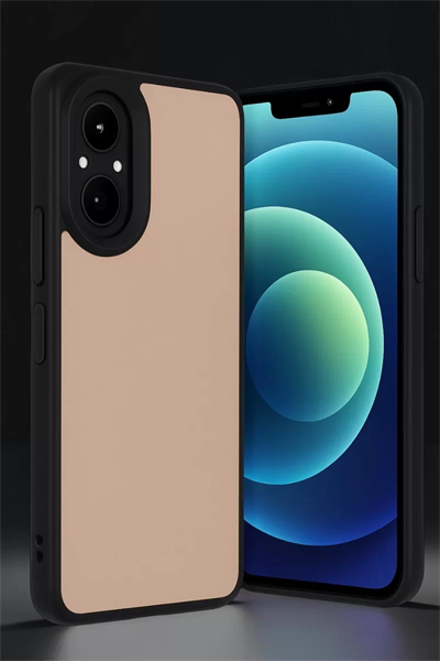 Realme 12 Lite Kılıf Aras Deri Kapak - Pudra