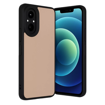 Realme 12 Lite Kılıf Aras Deri Kapak - Pudra