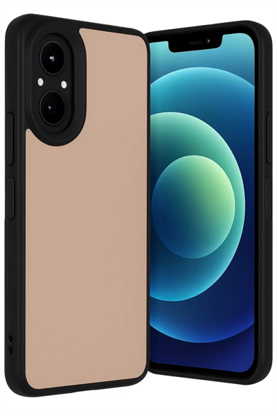 Realme 12 Lite Kılıf Aras Deri Kapak - Pudra