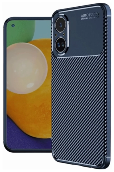 Realme 12 Lite Kılıf Auto Focus Karbon Kapak - Lacivert