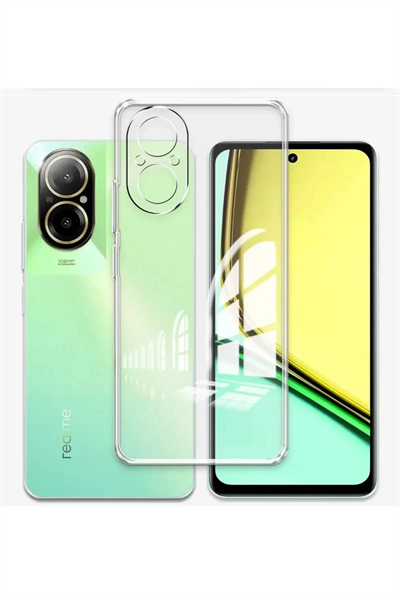 Realme 12 Lite Kılıf Lüx Şeffaf Silikon