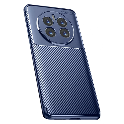 Realme 12 Pro Plus Kılıf Auto Focus Karbon Kapak - Lacivert