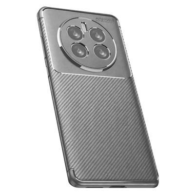 Realme 12 Pro Plus Kılıf Auto Focus Karbon Kapak - Gri