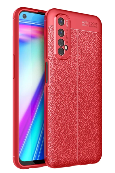 Realme 7 Kılıf Auto Focus Kapak - Kırmızı