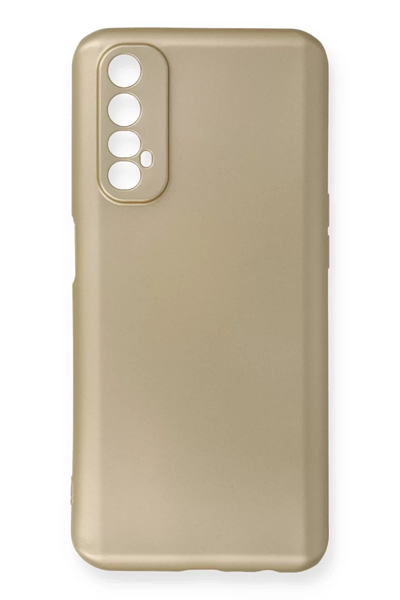 Realme 7 Kılıf First Silikon - Gold