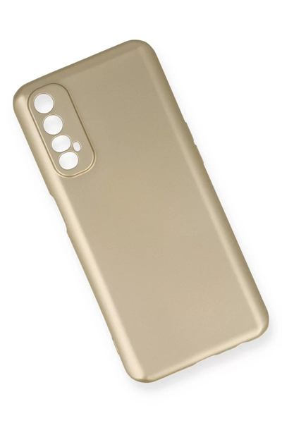 Realme 7 Kılıf First Silikon - Gold