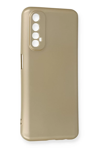Realme 7 Kılıf First Silikon - Gold