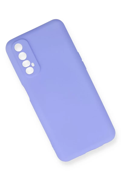 Realme 7 Kılıf First Silikon - Lila