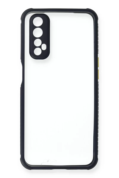 Realme 7 Kılıf Miami Şeffaf Silikon - Lacivert