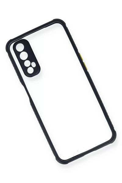 Realme 7 Kılıf Miami Şeffaf Silikon - Lacivert