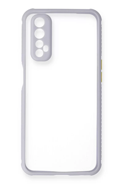 Realme 7 Kılıf Miami Şeffaf Silikon - Lila