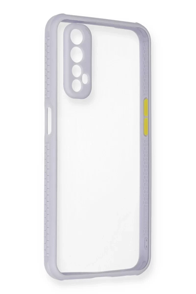 Realme 7 Kılıf Miami Şeffaf Silikon - Lila