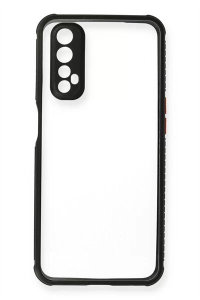 Realme 7 Kılıf Miami Şeffaf Silikon - Siyah