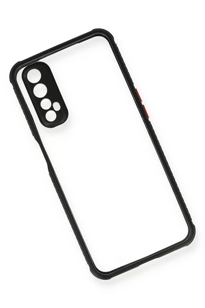 Realme 7 Kılıf Miami Şeffaf Silikon - Siyah
