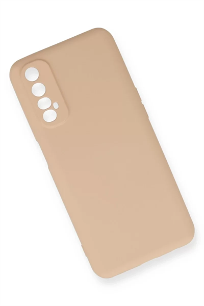 Realme 7 Kılıf Nano içi Kadife Silikon - Pudra