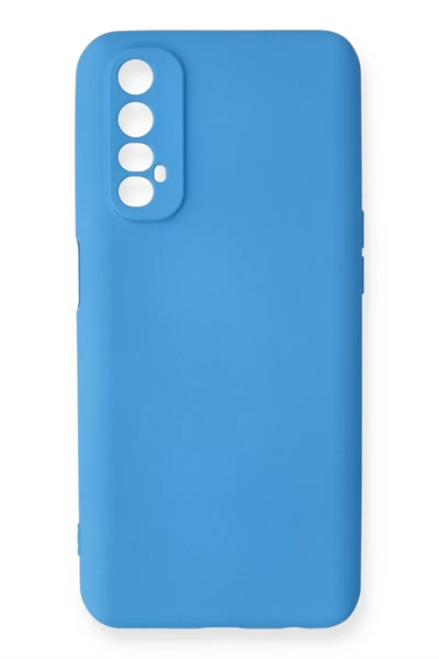 Realme 7 Kılıf Nano içi Kadife Silikon - Mavi