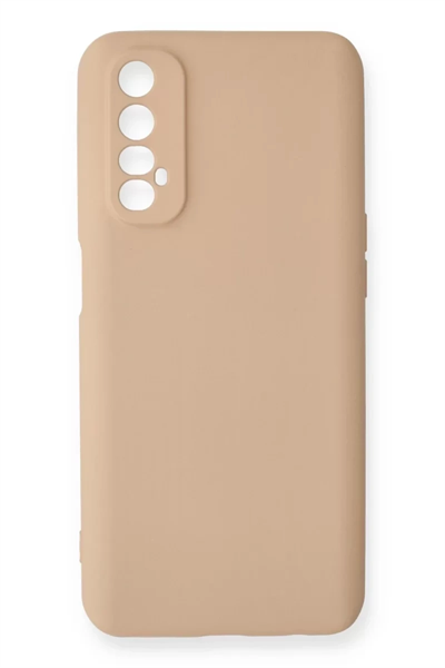 Realme 7 Kılıf Nano içi Kadife Silikon - Pudra