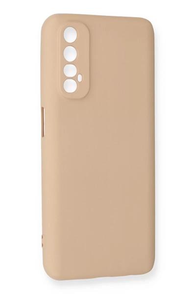 Realme 7 Kılıf Nano içi Kadife Silikon - Pudra