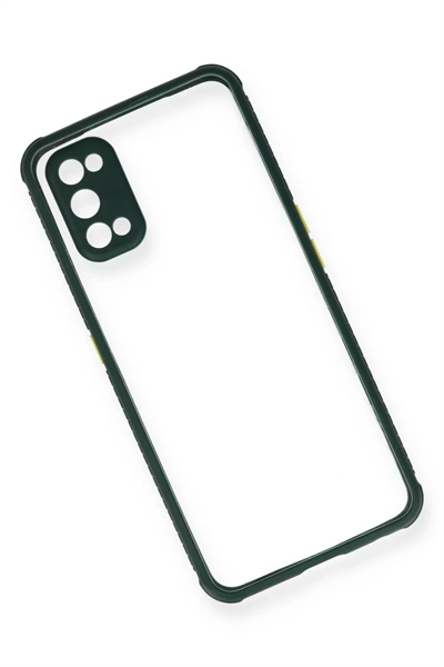 Realme 7 Pro Kılıf Miami Şeffaf Silikon - Koyu Yeşil
