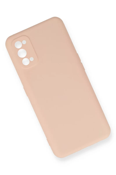 Realme 7 Pro Kılıf Nano içi Kadife Silikon - Pudra