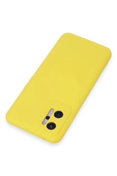 Realme 9i 4G Kılıf Nano içi Kadife Silikon - Sarı