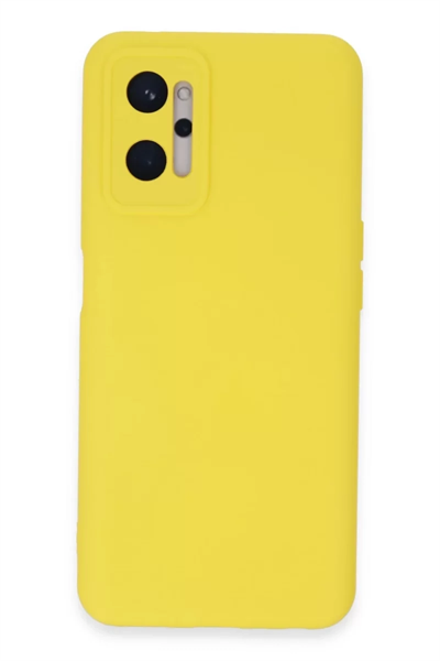 Realme 9i 4G Kılıf Nano içi Kadife Silikon - Sarı
